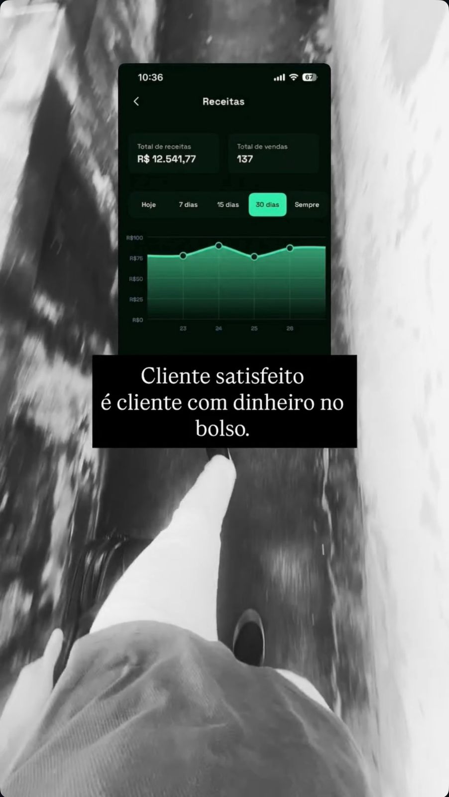 Prova social — resultado de aluno